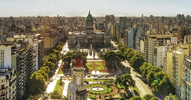 Buenos Aires aerial shot of park