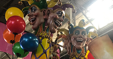 Production of jesters for a museum project in New Orleans